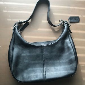 Coach Black Leather Buckle Purse